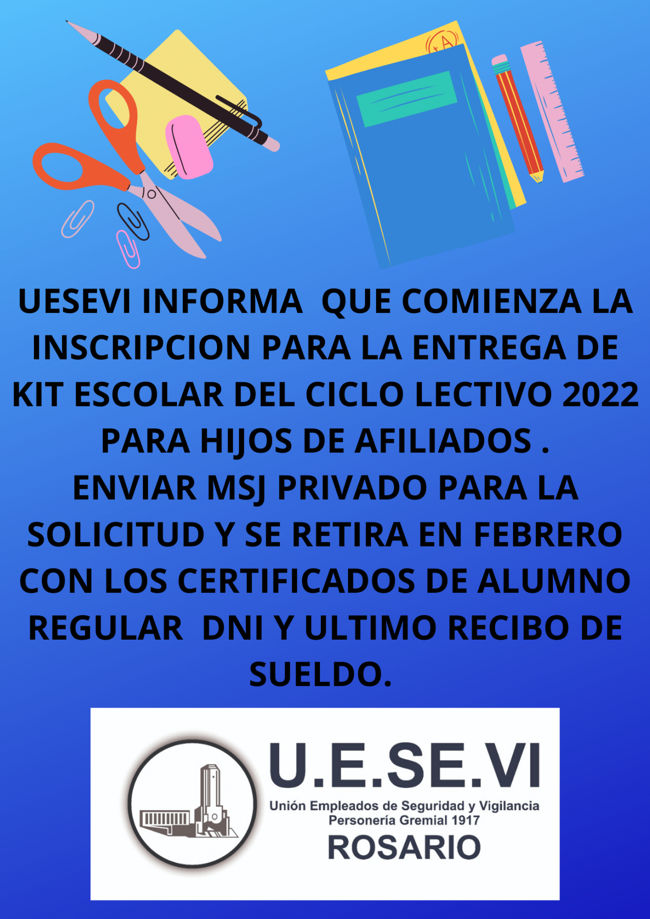 INSCRIPCION KIT ESCOLAR 2022
