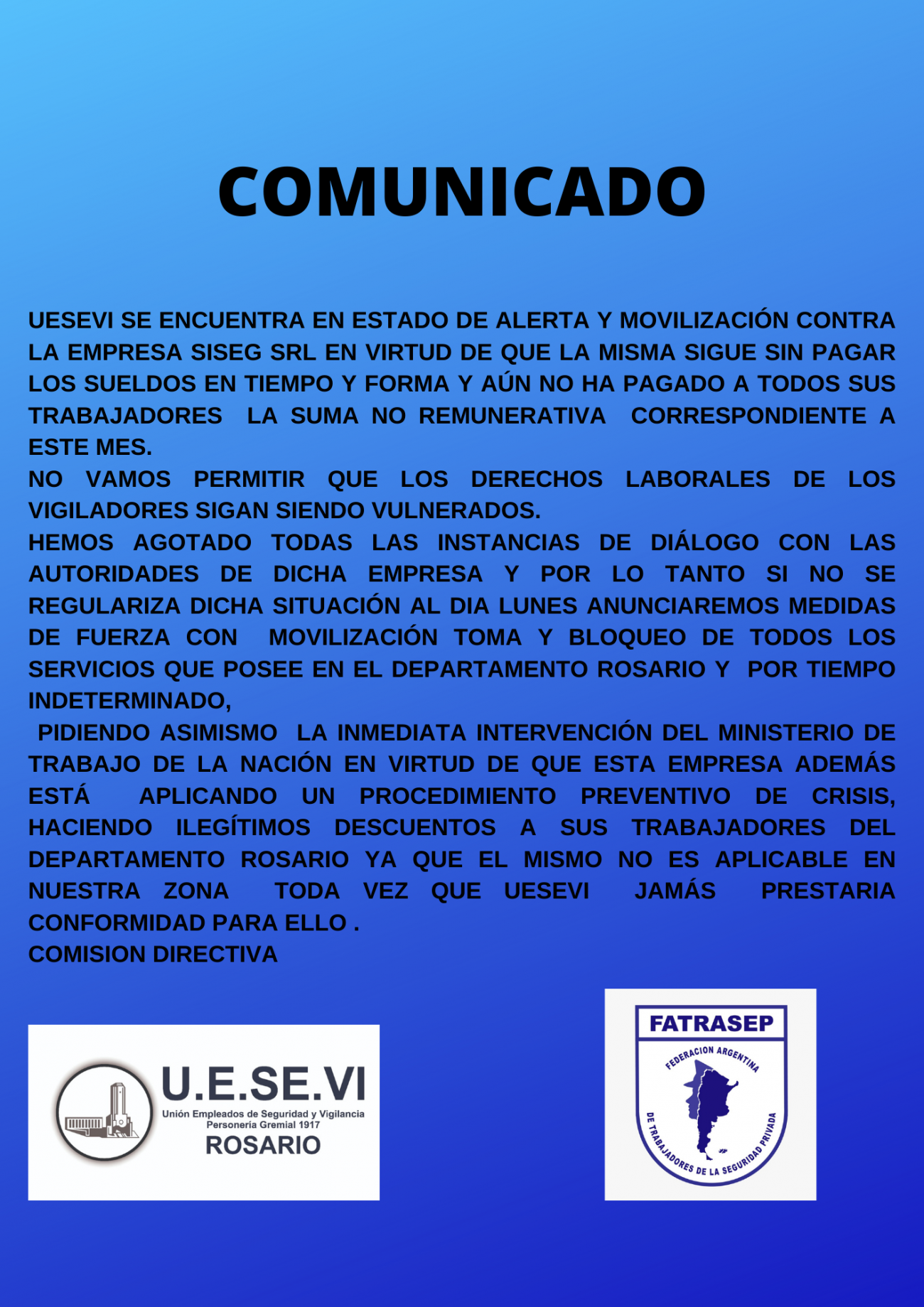 COMUNICADO