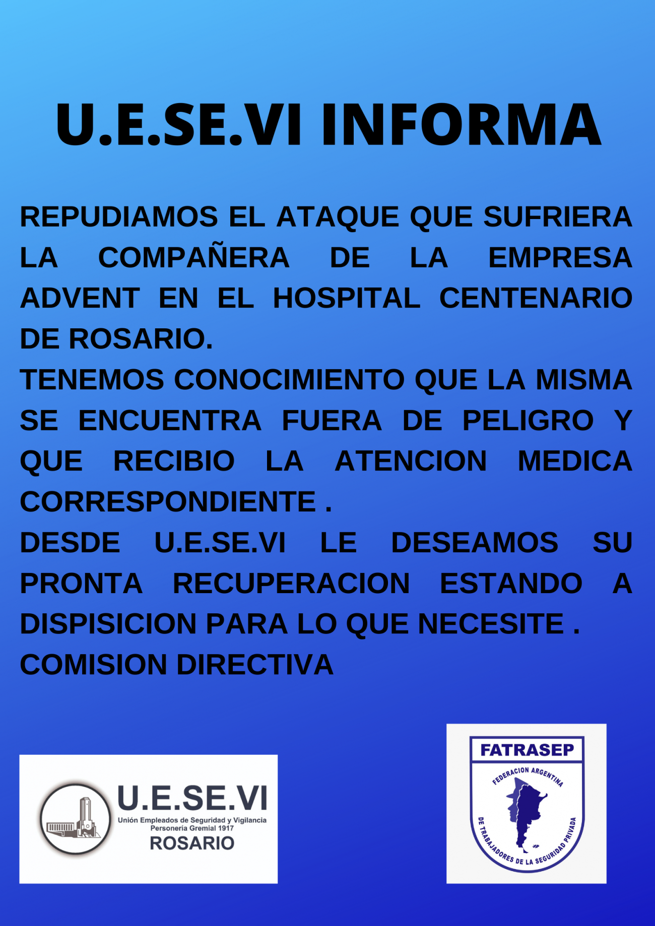COMUNICADO U.E.SE.VI 