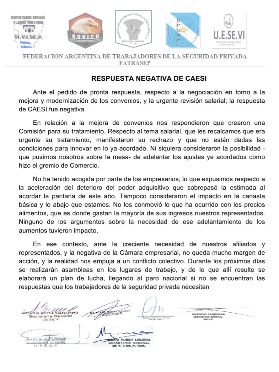 COMUNICADO URGENTE 