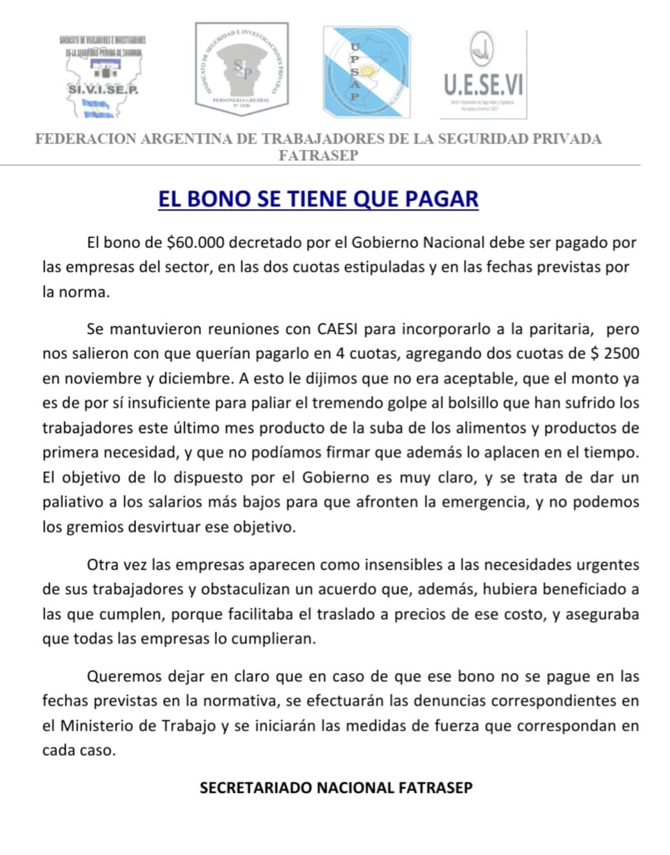 EL BONO SE TIENE QUE PAGAR! 