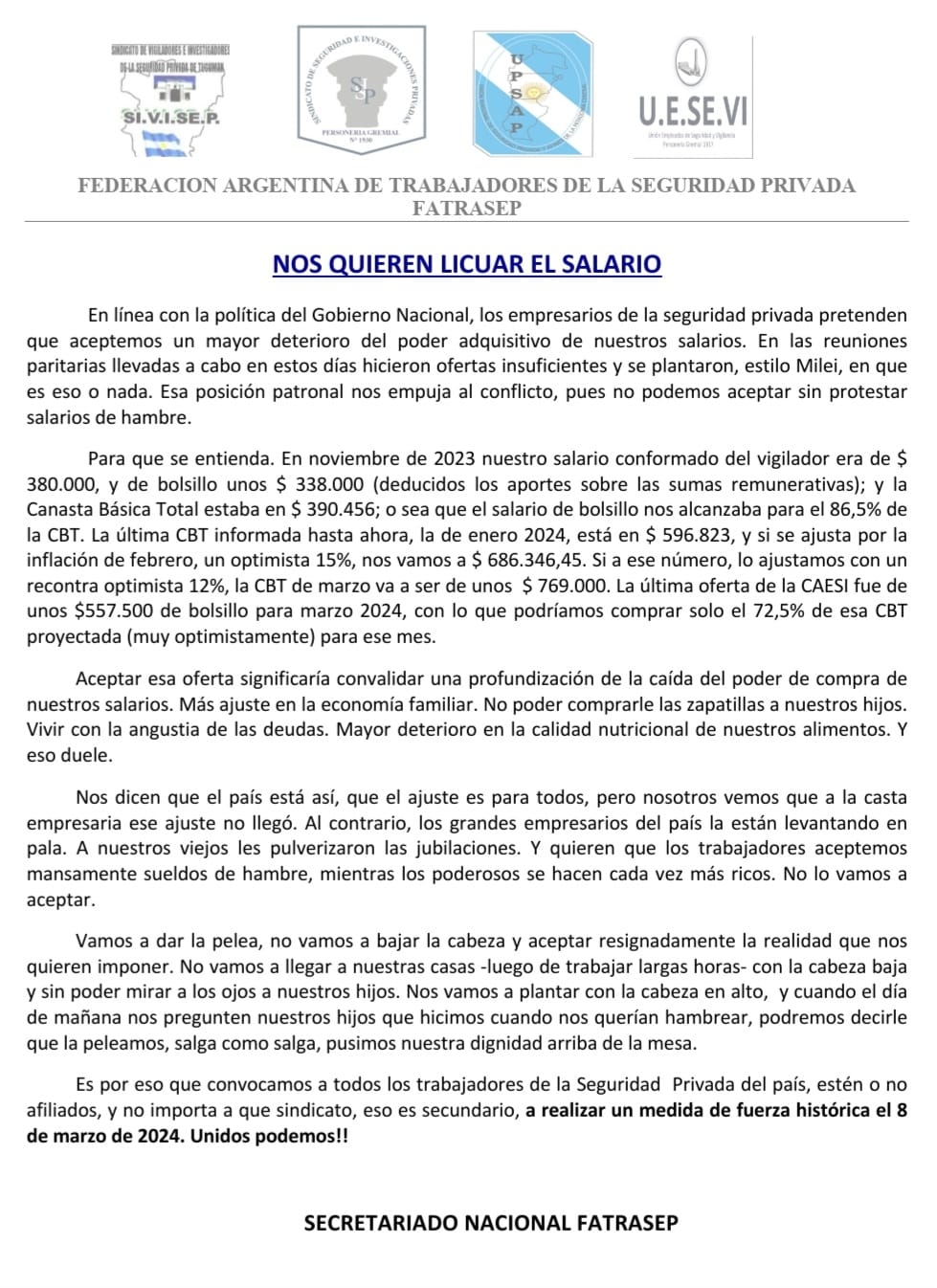 COMUNICADO FATRASEP 