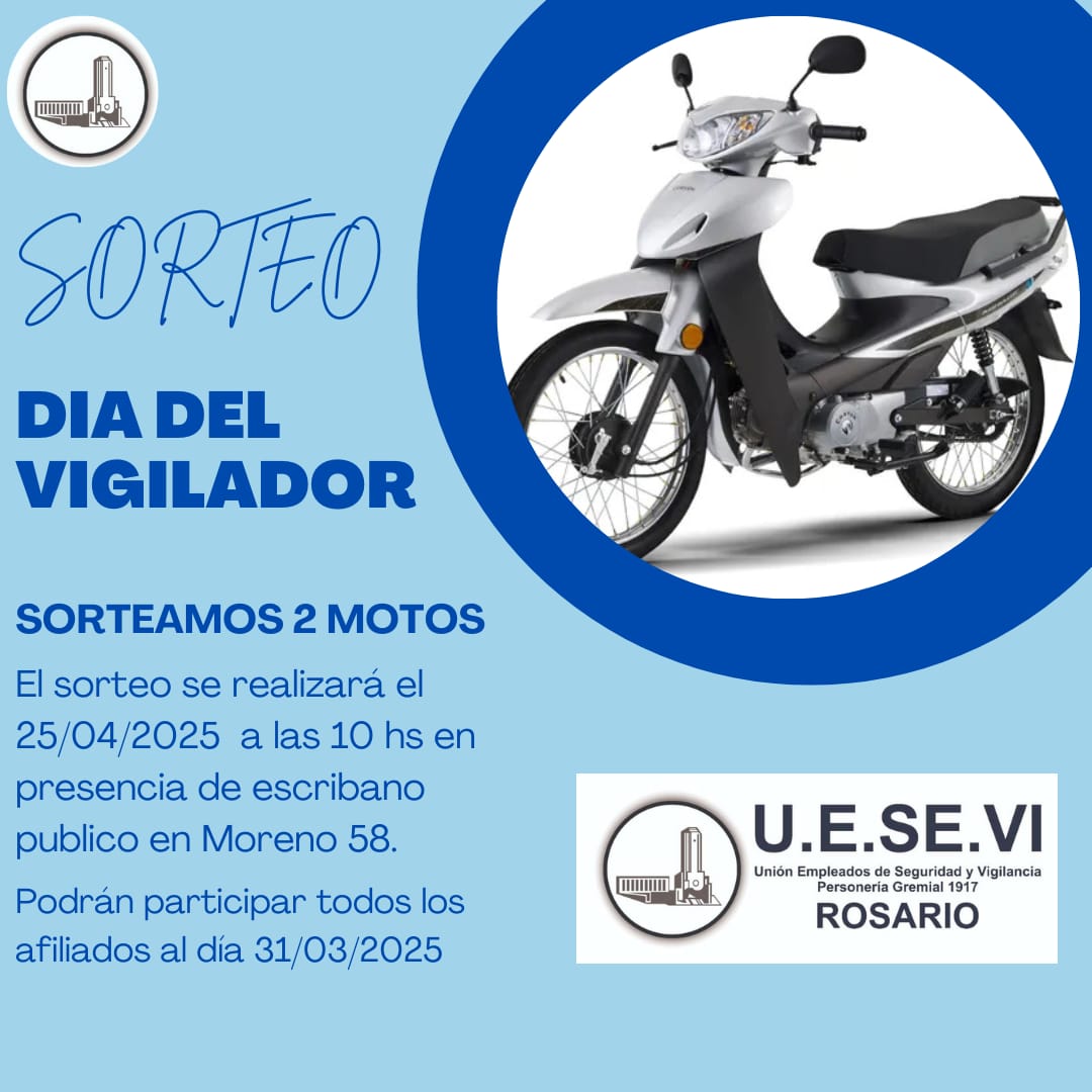 GRAN SORTEO DIA DEL VIGILADOR
